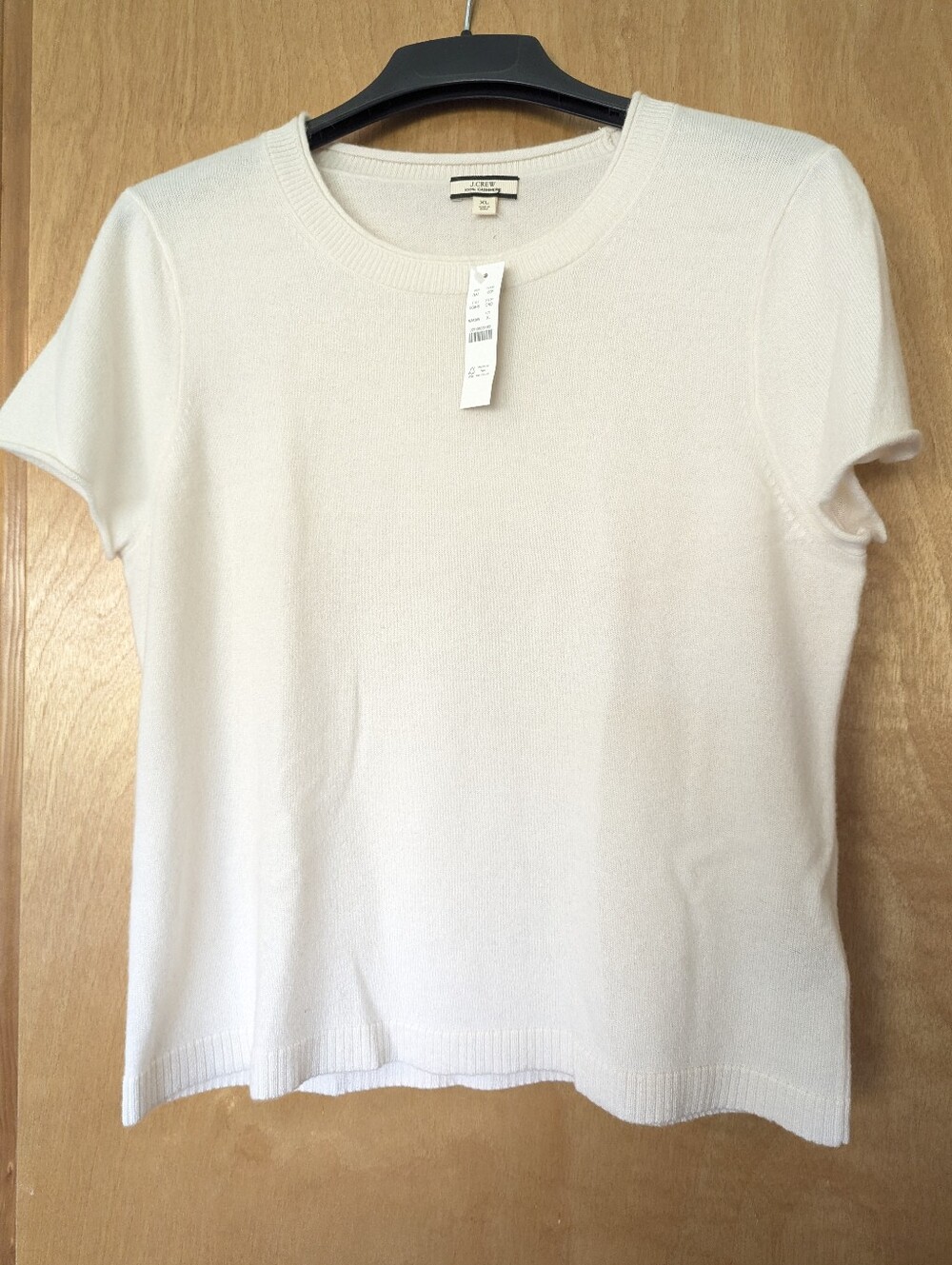 J. Crew Short Sleeve Crewneck Top - White Size XL